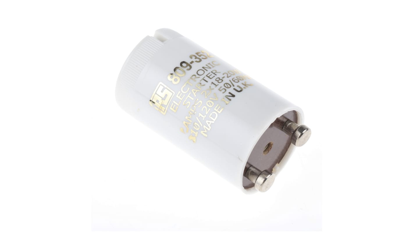 RS PRO, Electronic Fluorescent Light Starter, 18 → 20 W, 110 V ac, 35