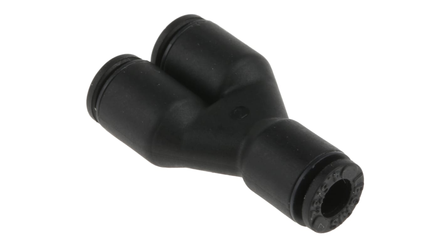 Legris LF3000 Series Y Tube-to-Tube Adaptor, Push In 4 mm to Push In 4 mm, Tube-to-Tube Connection Style