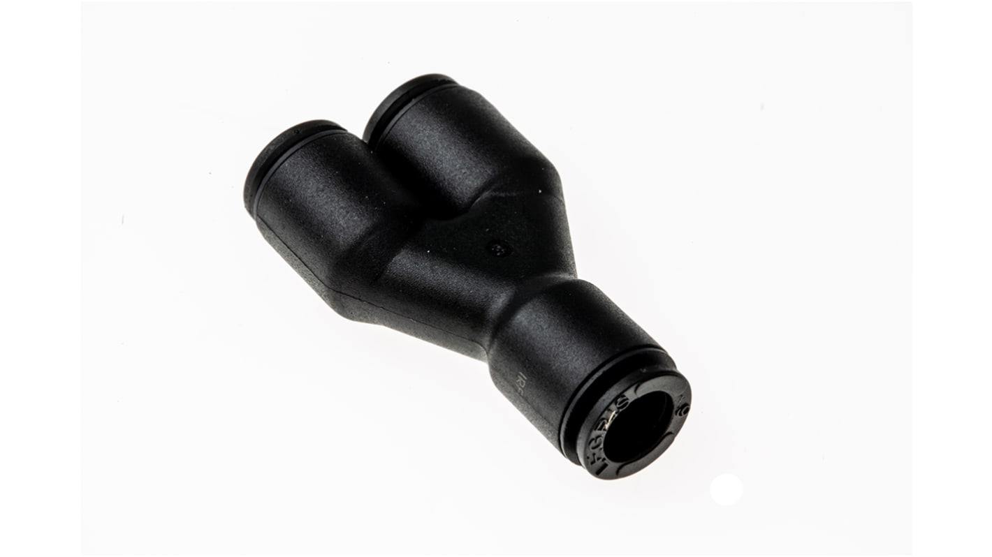 Legris LF3000 Series Y Tube-to-Tube Adaptor, Push In 6 mm to Push In 6 mm, Tube-to-Tube Connection Style