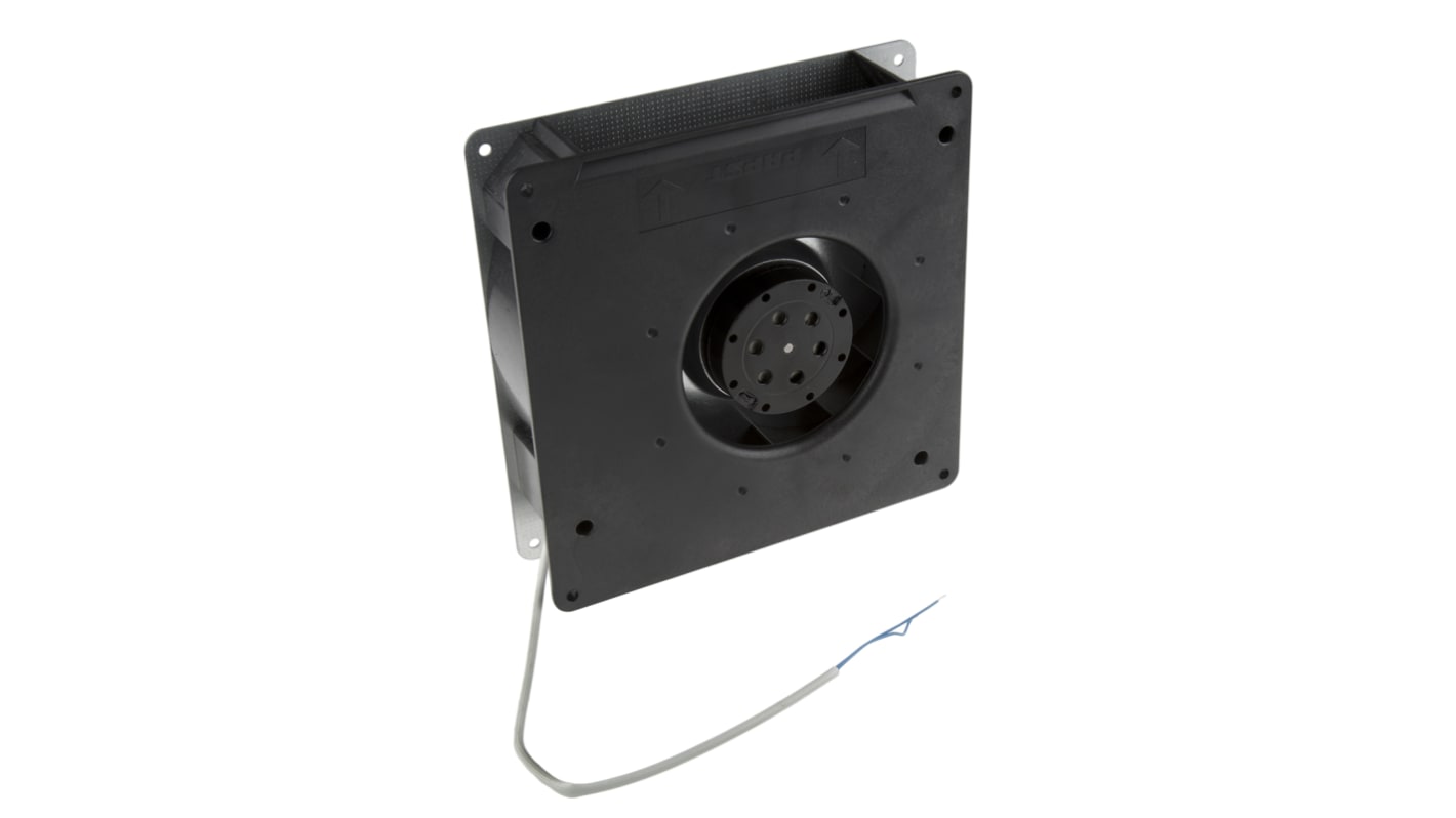 Ventilador centrífugo ebm-papst de 180 x 180 x 40mm, alim 230 V ac, caudal 86m³/h, 58dB, 2550rpm