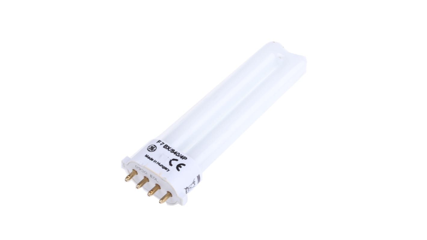 GE, 4 Pin, Non Integrated Compact Fluorescent Bulbs, 7 W, 4000K, Cool White