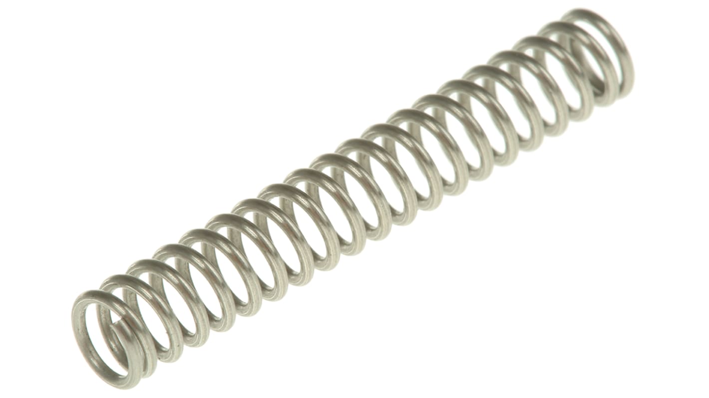 RS PRO Stainless Steel Compression Spring, 23.5mm x 3.7mm, 0.87N/mm