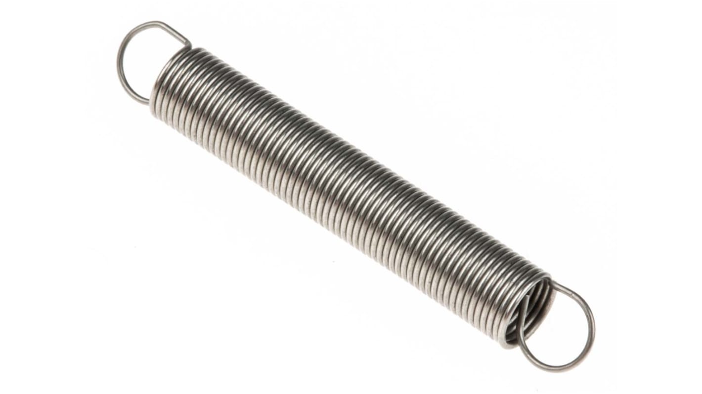 RS PRO Stainless Steel Extension Spring, 27.2mm x 4mm RS