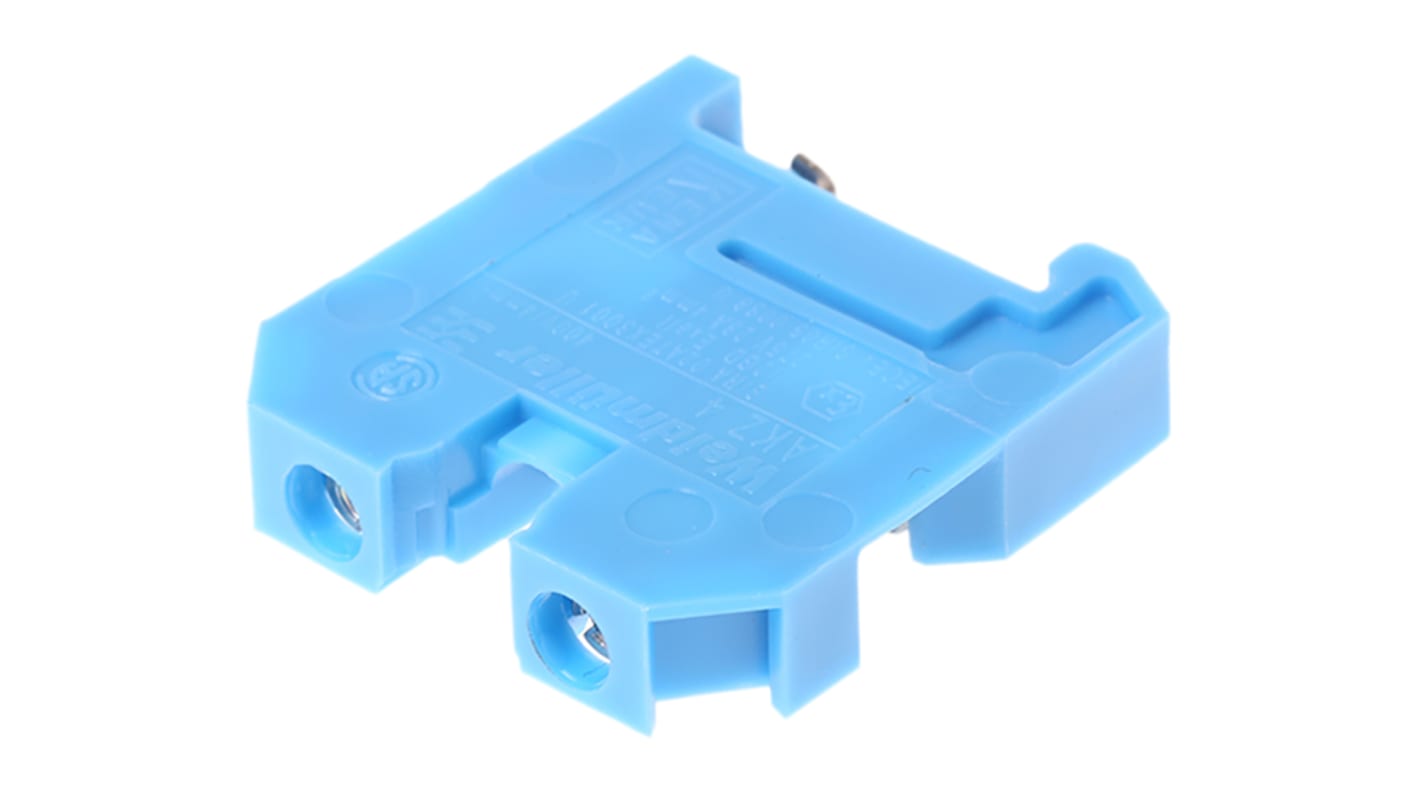 Weidmüller AKZ Anschlussklemme für Standard-DIN-Schiene Einfach Blau, 0.22 → 4mm², 400 V / 41A, Schraubanschluss