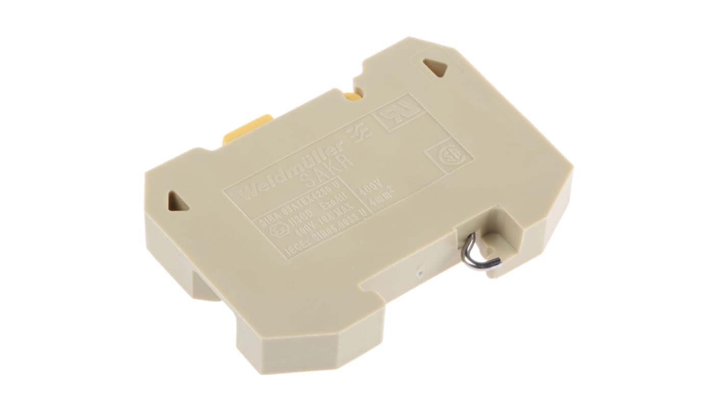 Weidmüller SAKR Series Brown Test Disconnect Terminal Block, 4mm², Single-Level, Screw Termination