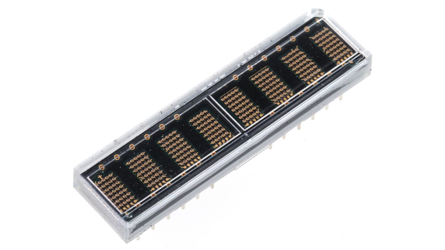 Display LED a matrice di punti Broadcom, 8 cifre, H. 4.6mm, 11.4 x 42.9 x 5.3mm, 7.5 mcd, col. Rosso