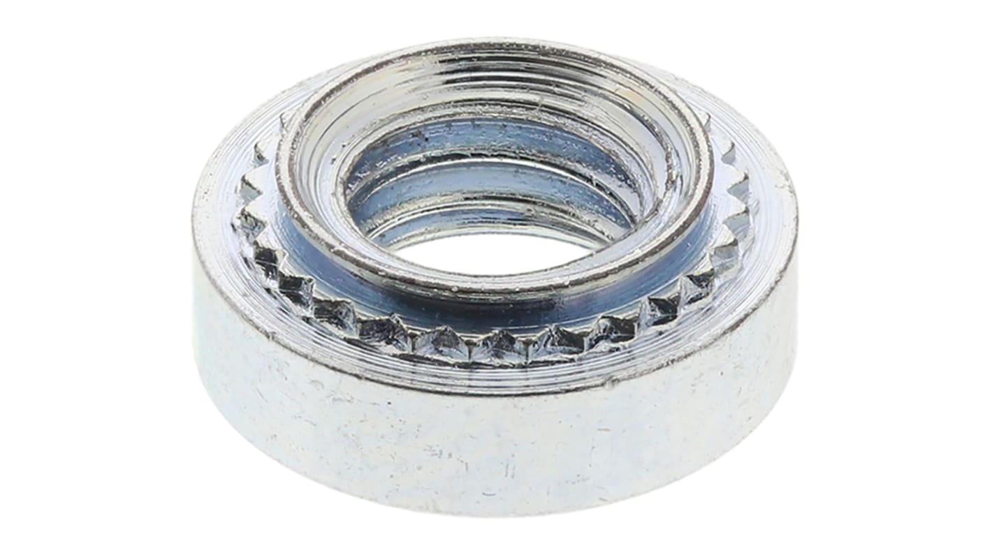 RS PRO Clear Passivated, Zinc Steel Clinch Nut, M5