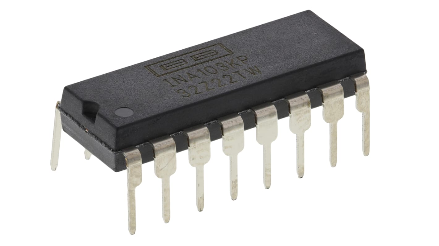 Amplificateur d'instrumentation Texas Instruments, ±15V 6MHz, 100dB, PDIP 16 broches