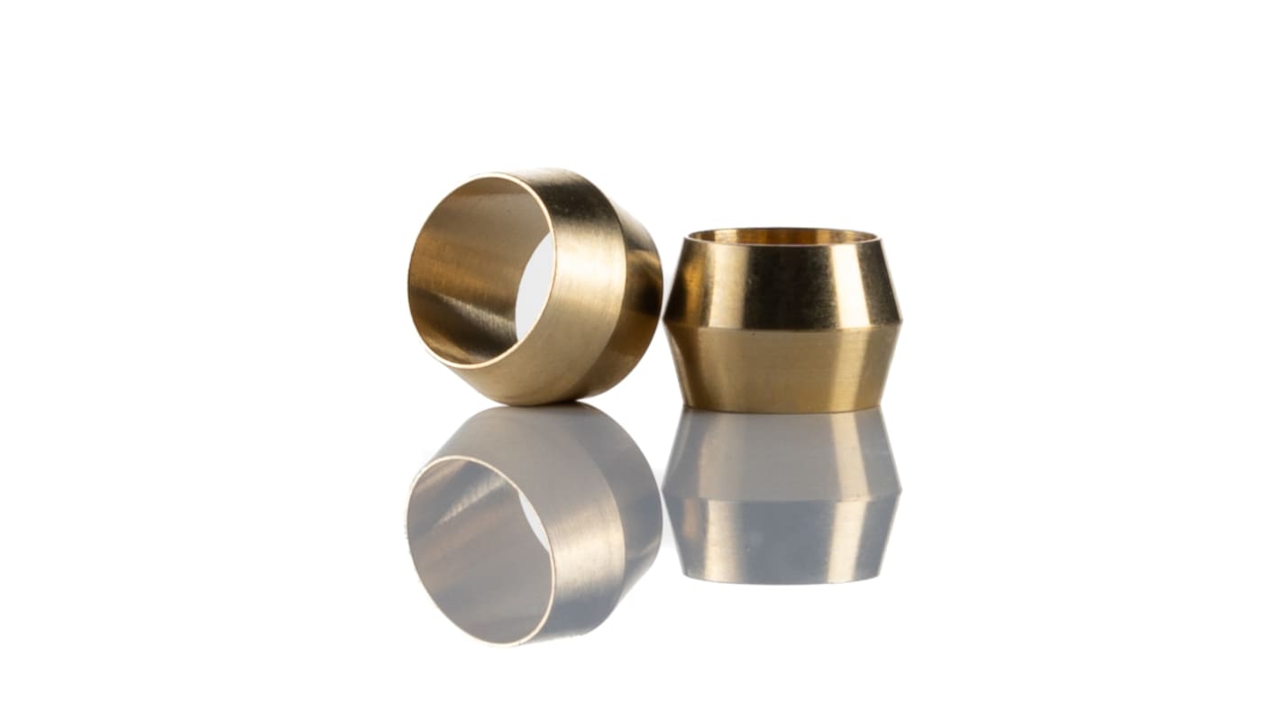 Legris Brass Pipe Fitting Compression Nut, Female Metric M10 to Female 6mm