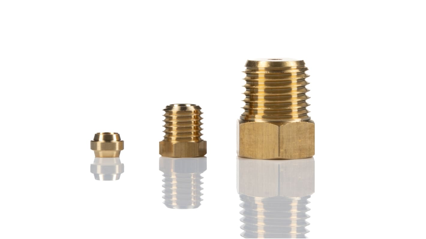 Norgren ENOTS Series Straight Threaded Adaptor, R 1/4 Male to Push In 4 mm, Threaded-to-Tube Connection Style