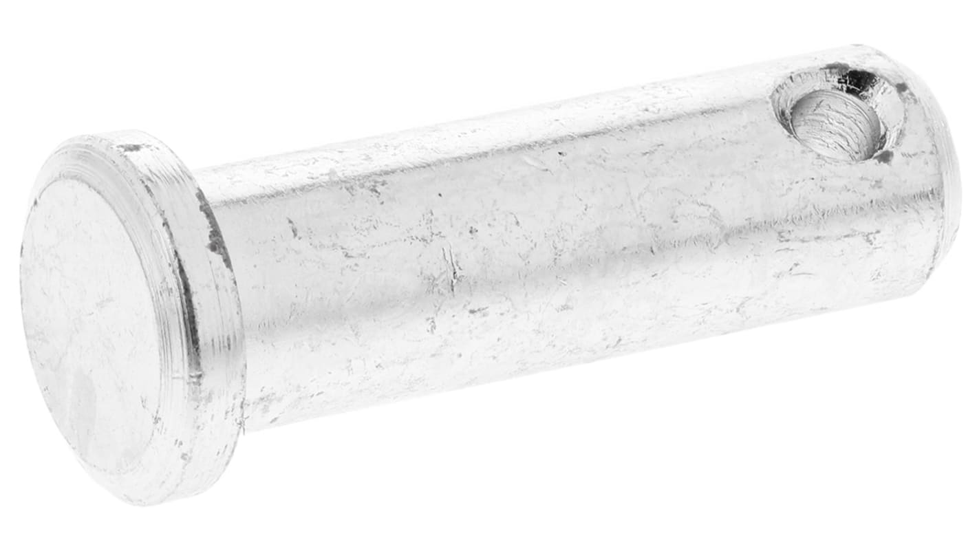 RS PRO 25.4mm Bright Zinc Plated Steel Clevis Pin, 8mm Diameter RS