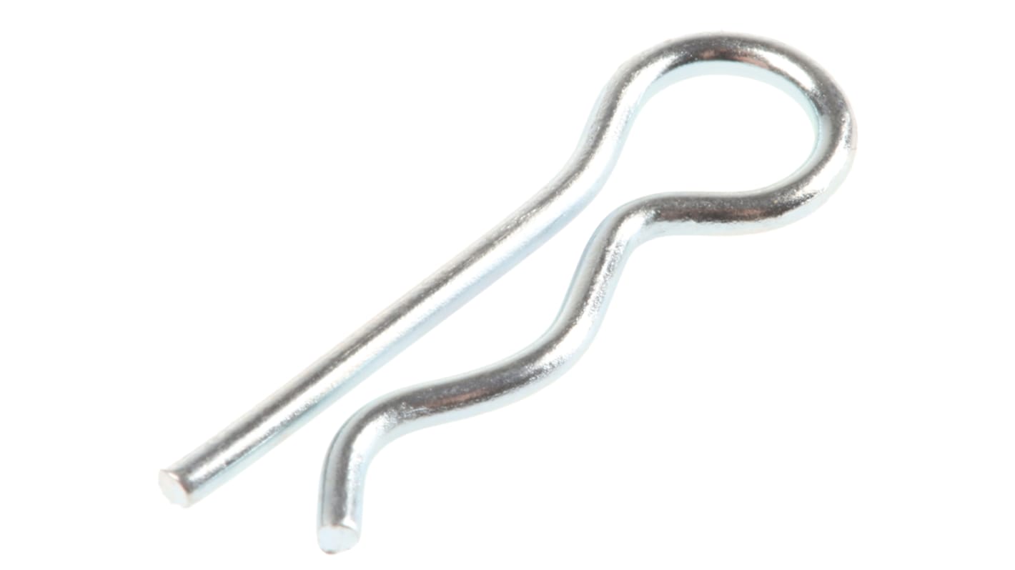 RS PRO Bright Zinc Plated Steel Retaining Clip, 6.35mm Diameter RS