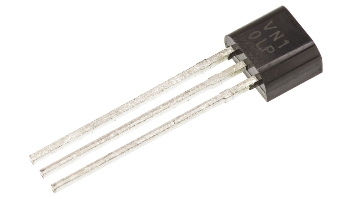 DiodesZetex VN10LP N-Kanal, THT MOSFET 60 V / 270 mA 625 mW, 3-Pin E-Line