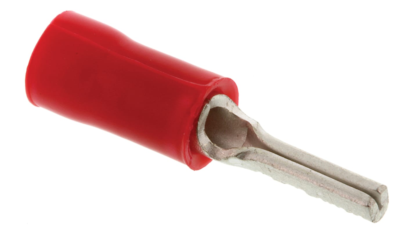 TE Connectivity Rundsteckverbinderkontakt, Serie PLASTI-GRIP, Rot Isoliert Nylon min. 0.25mm², max. 1.6mm² 22AWG 16AWG