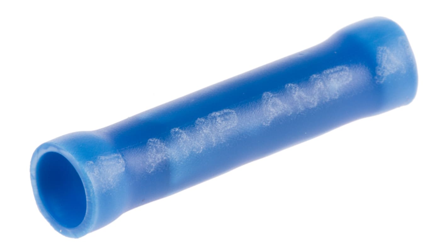 TE Connectivity PLASTI-GRIP Kabelspleißverbinder, Stoßverbinder, Blau, 16 → 14 AWG, Ø 4.32mm, Ges.L 27.05mm