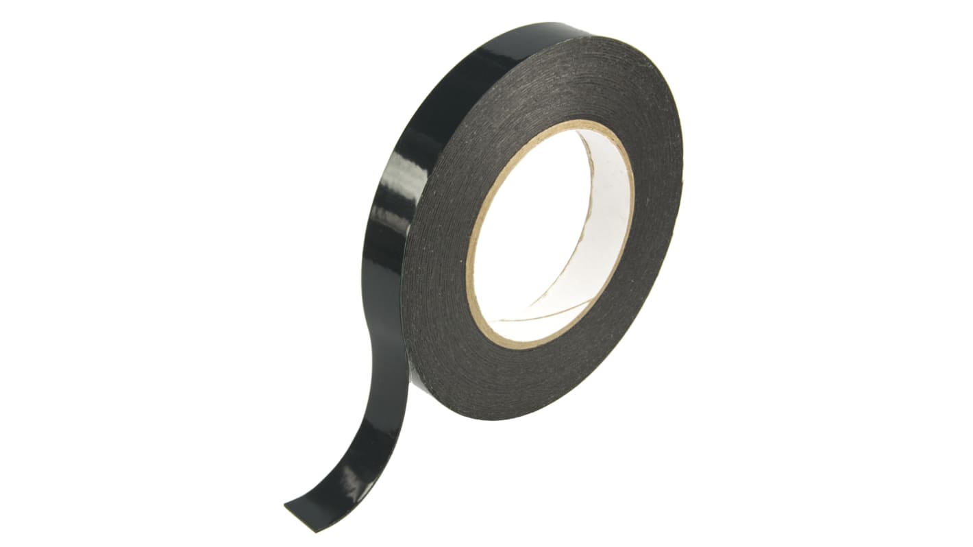 Nastro Biadesivo in Schiuma in PE espanso RS PRO, 19mm x 10m x 0.8mm, Nero