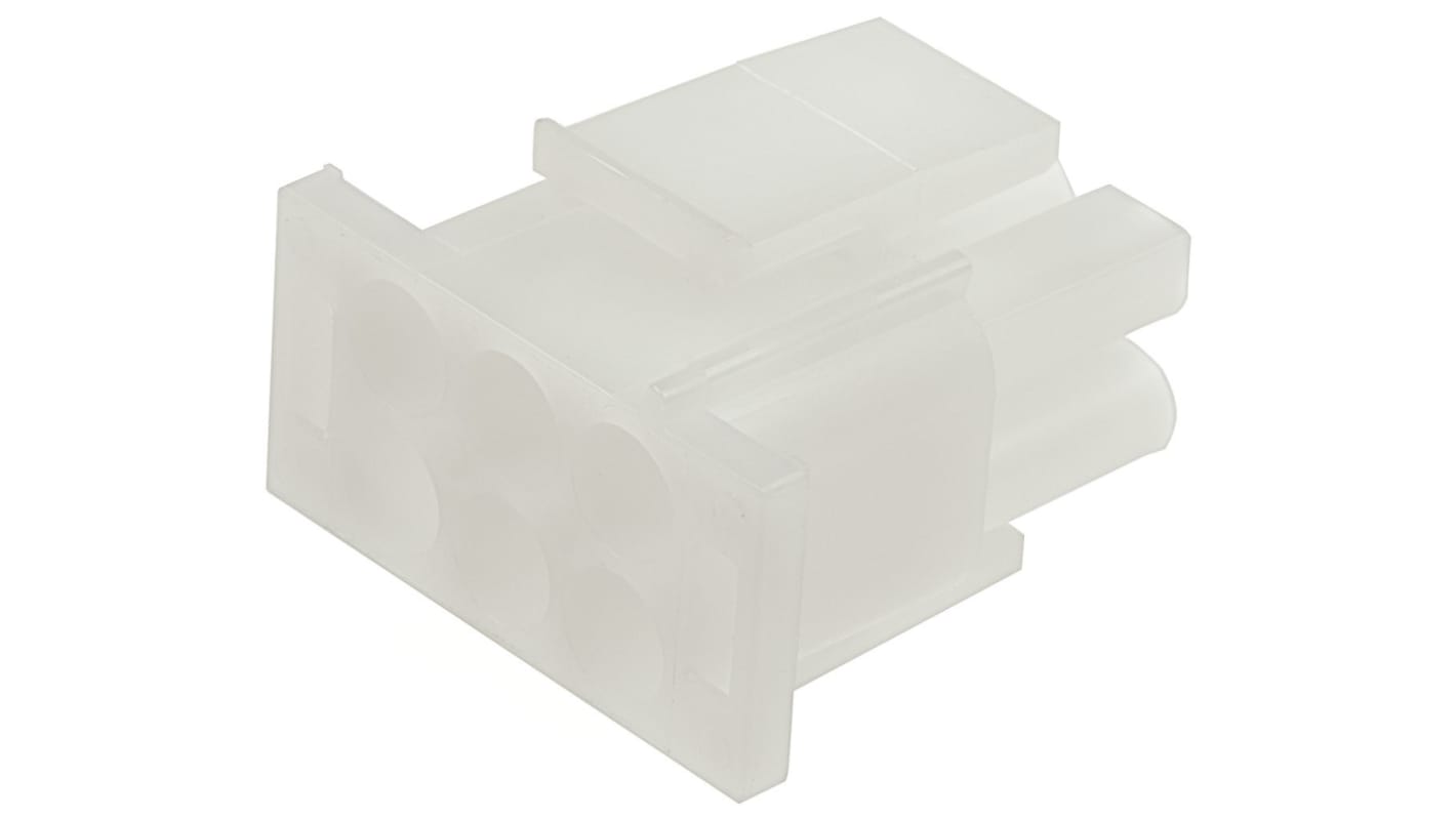 TE Connectivity, Universal MATE-N-LOK Male Connector Housing, 6.35mm Pitch, 6 Way, 2 Row