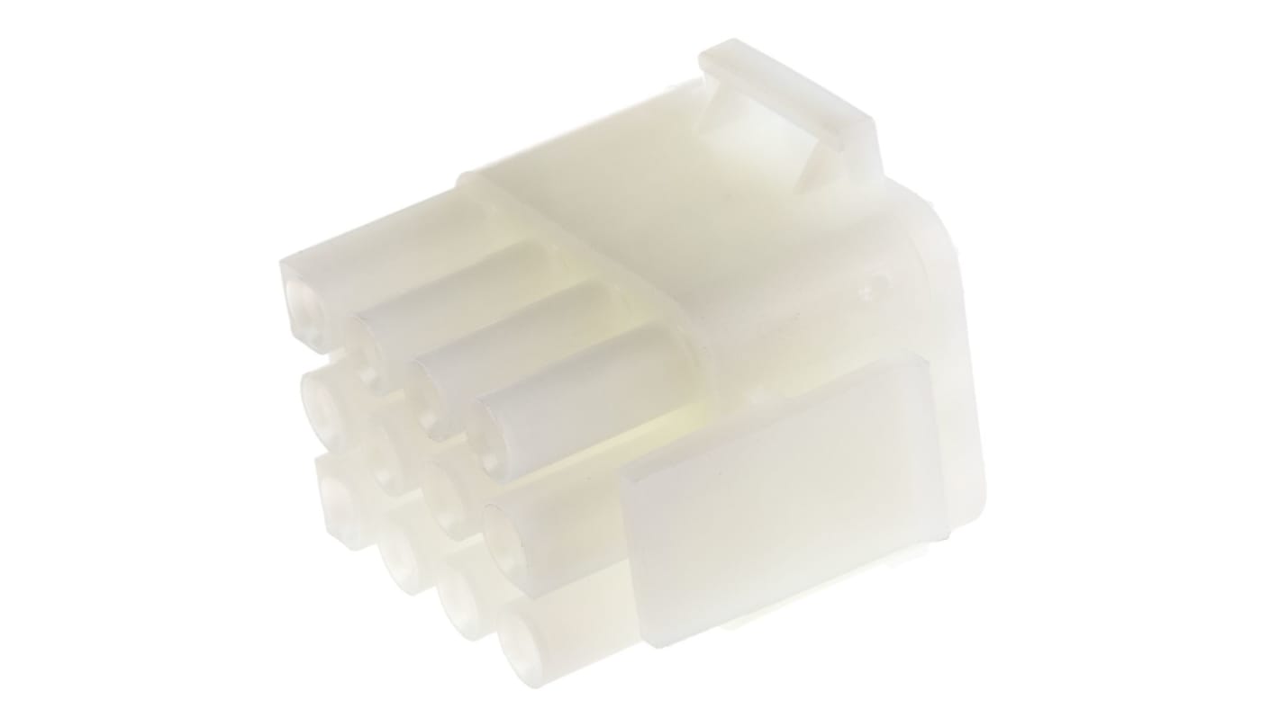 TE Connectivity, Universal MATE-N-LOK Male Connector Housing, 6.35mm Pitch, 12 Way, 3 Row