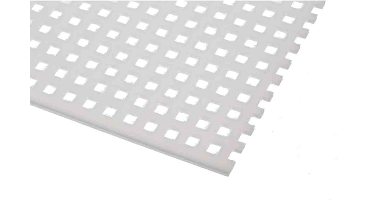 Foglio di plastica perforato RS PRO in PP, Bianco, 500mm x 500mm x 2mm