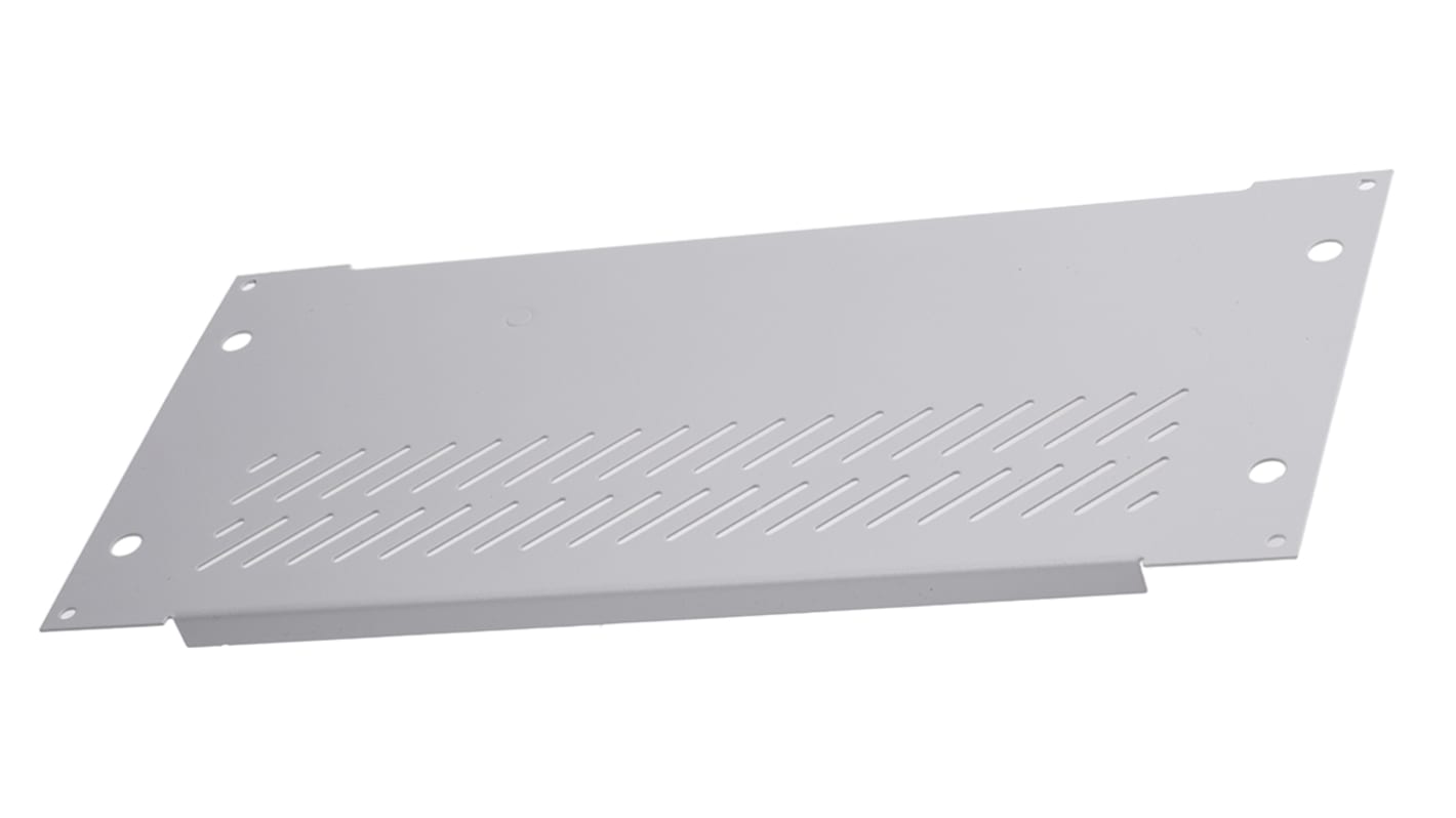 RS PRO Grey Steel Rear Panel, 3U, 42HP, Ventilated