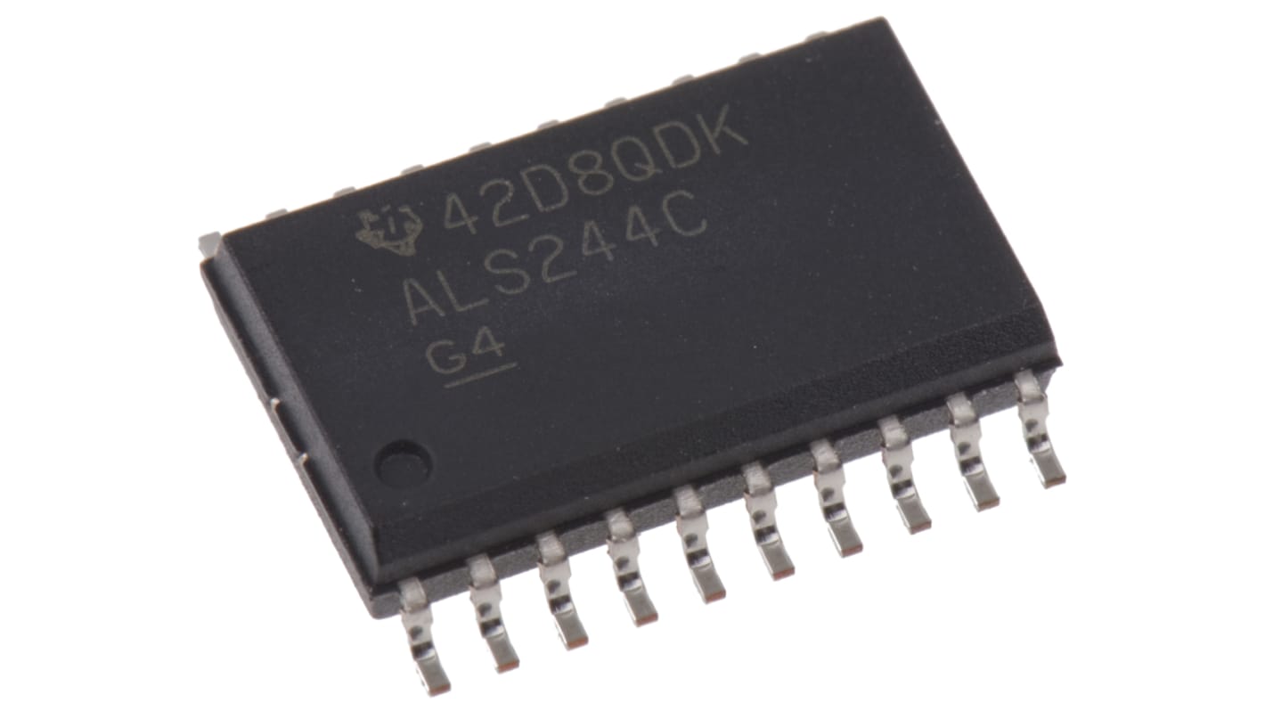 Búfer, controlador de línea, SN74ALS244CDW, ALS, 8 bits 3-State, No Inversión SOIC 20 pines