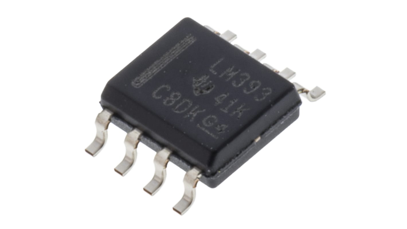 Comparatore Texas Instruments, SMD alimentazione singola e duale, SOIC, 2 canali, 8 Pin