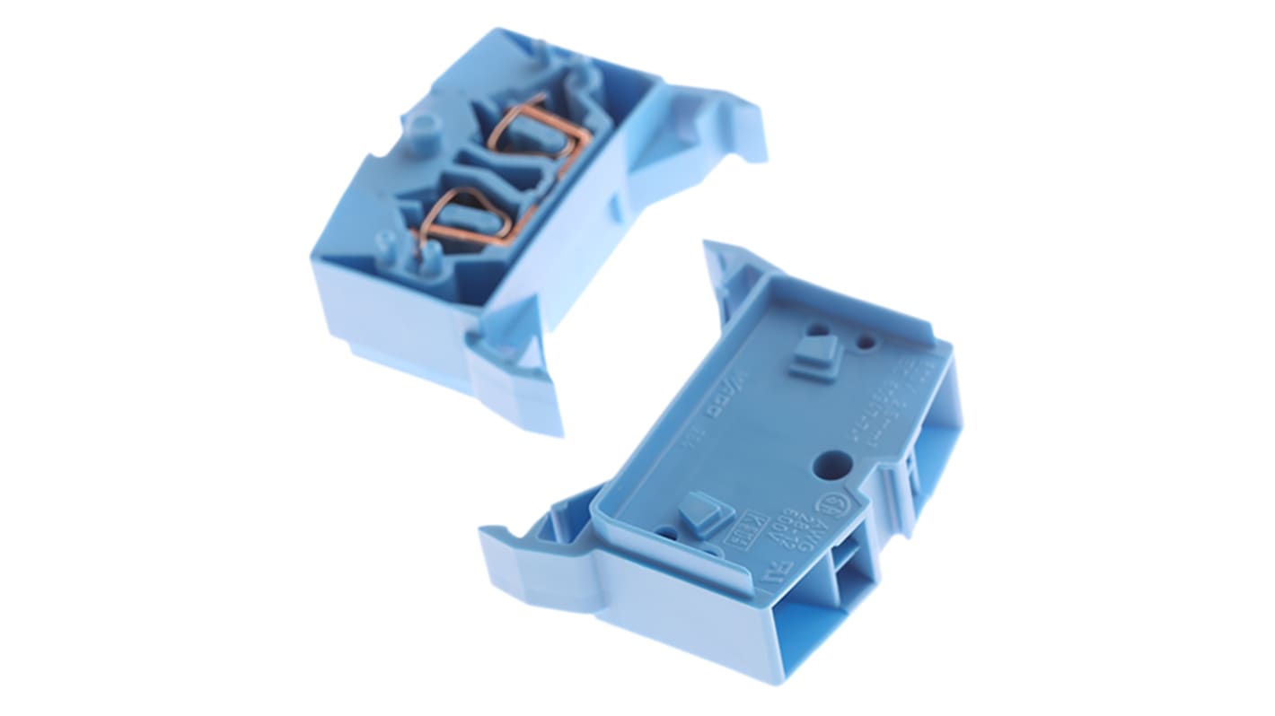 Wago 264 Reihenklemme Einfach Blau, 2.5mm², 800 V / 24A, mit Käfigklemme