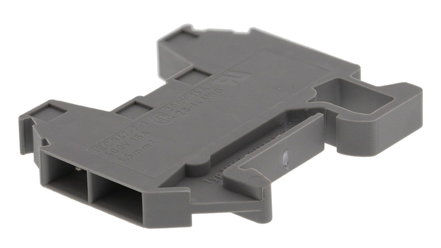 Phoenix Contact MT 1.5-QUATTRO Series Grey DIN Rail Terminal Block, 0.14 → 1.5mm², Double-Level, Screw