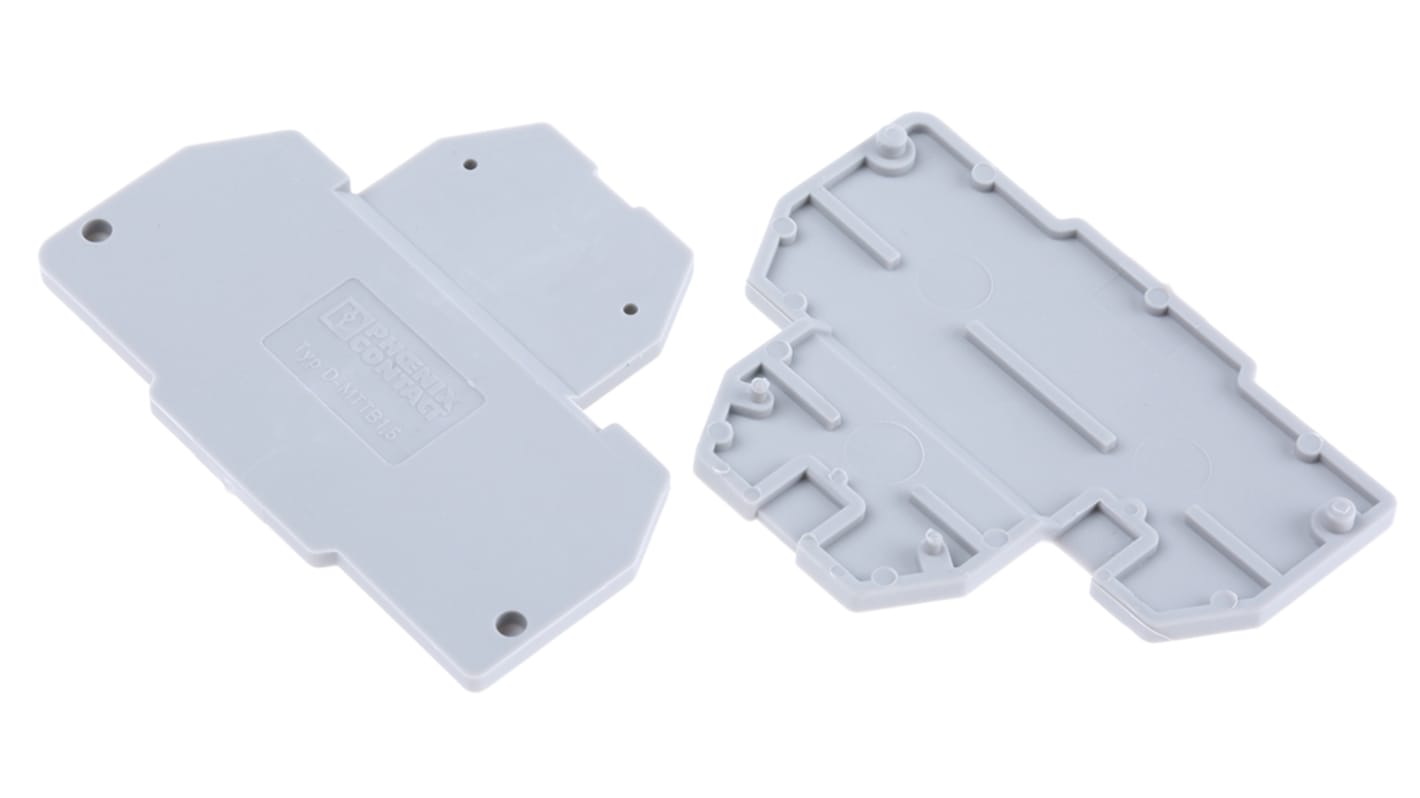 Phoenix Contact D-MTTB 1.5 Series End Cover for Use with DIN Rail Terminal Blocks