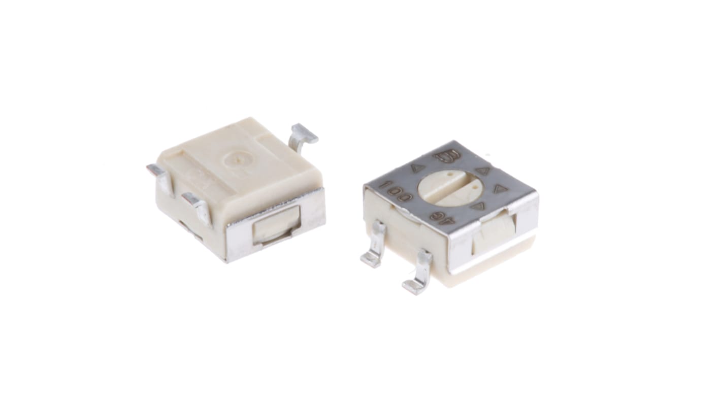 Bourns 3314 1-Gang SMD Trimmer-Potentiometer, Einstellung von oben, 10Ω, ±20%, 0.25W, Gullwing, L. 5mm