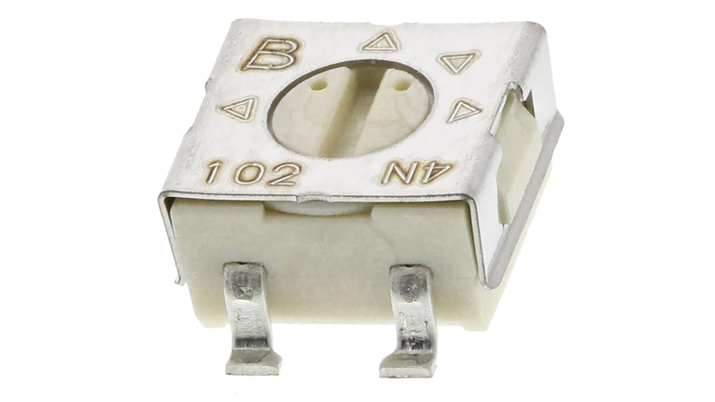 Bourns 3314 1-Gang SMD Trimmer-Potentiometer, Einstellung von oben, 1kΩ, ±20%, 0.25W, Gullwing, L. 5mm