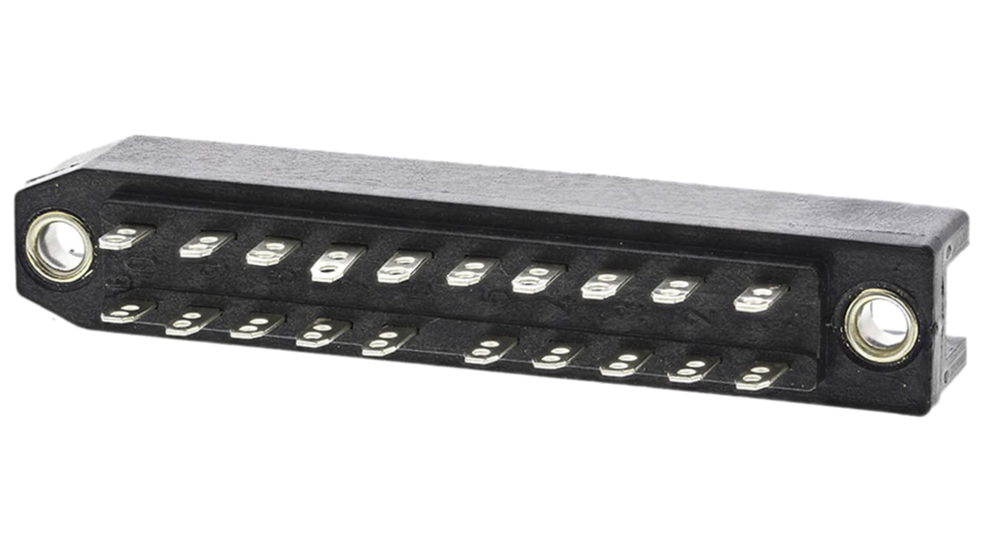 Connecteur DIN 41622, Telegartner, Femelle, 20 contacts , 2 rangées , A souder, série J000