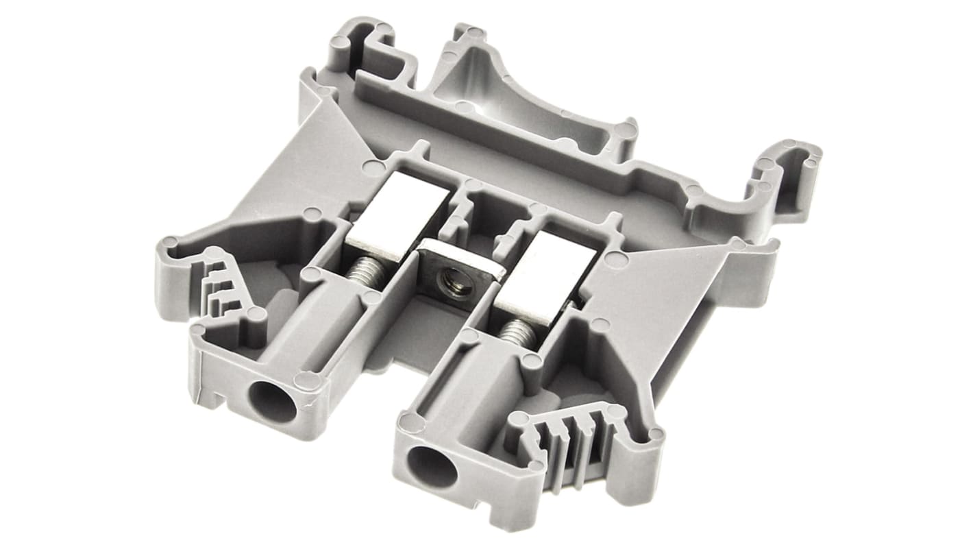 Phoenix Contact UK 5 N Series Grey DIN Rail Terminal Block, 0.2 → 4mm², Single-Level, Screw Termination