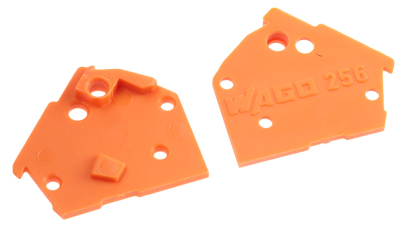 Wago, 256 End Plate for use with PCB Terminal Blocks & Pluggable Connectors