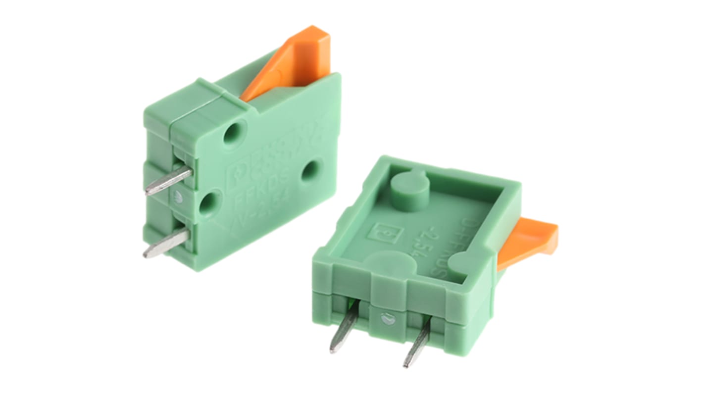 Phoenix Contact FFKDSA1/V-5.08 Series PCB Terminal Block, 1-Contact, 2.54mm Pitch, Through Hole Mount, 1-Row, Solder