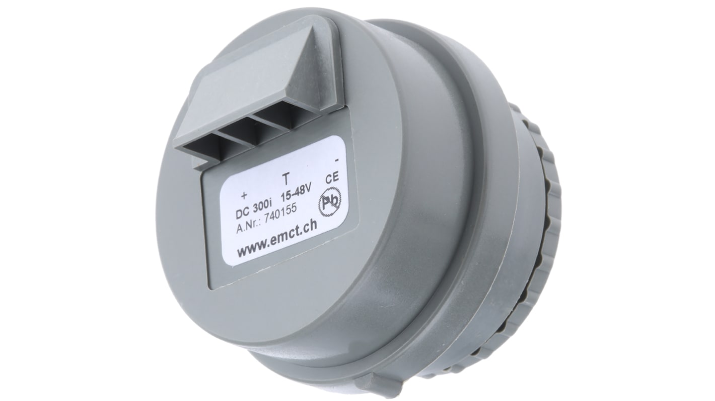 EMCT Piezo Buzzer, Dauerton/Intervallton, 91dB, Frontplattenmontage, 15V dc→48V dc, Intern, ø 40mm, 40 x 28.5mm