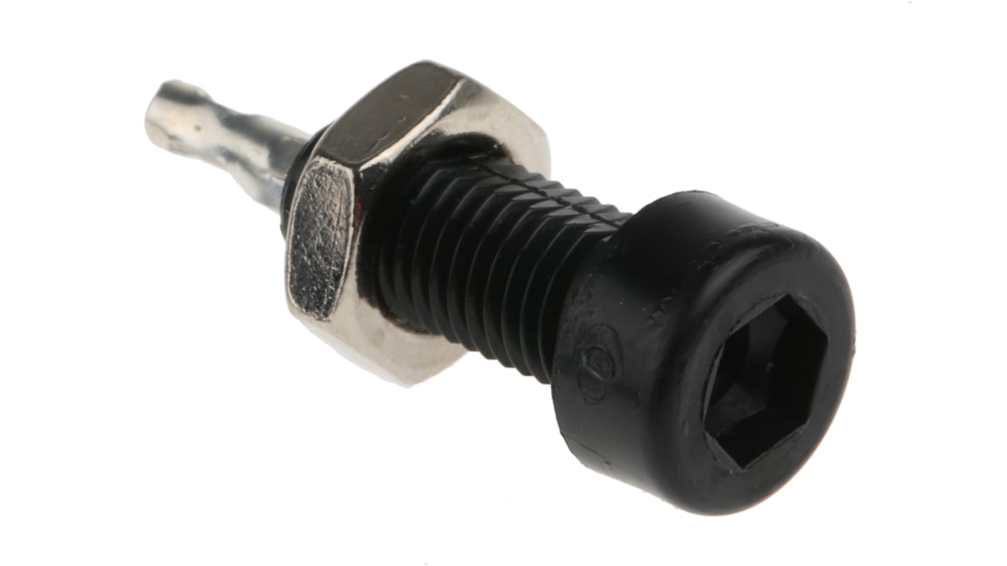 Conector hembra para pruebas Hembra, 10A, Contacto Estaño, Negro