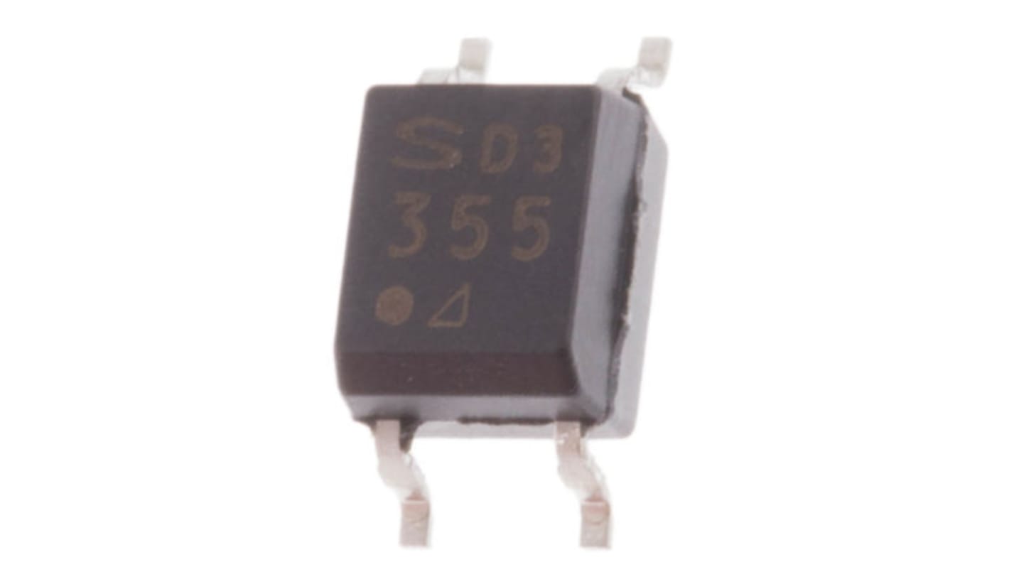 Optoacoplador Sharp PC355NJ0000F, Vf= 1.4V, Viso= 3,75 kV, OUT. Fototransistor Darlington, mont. superficial,