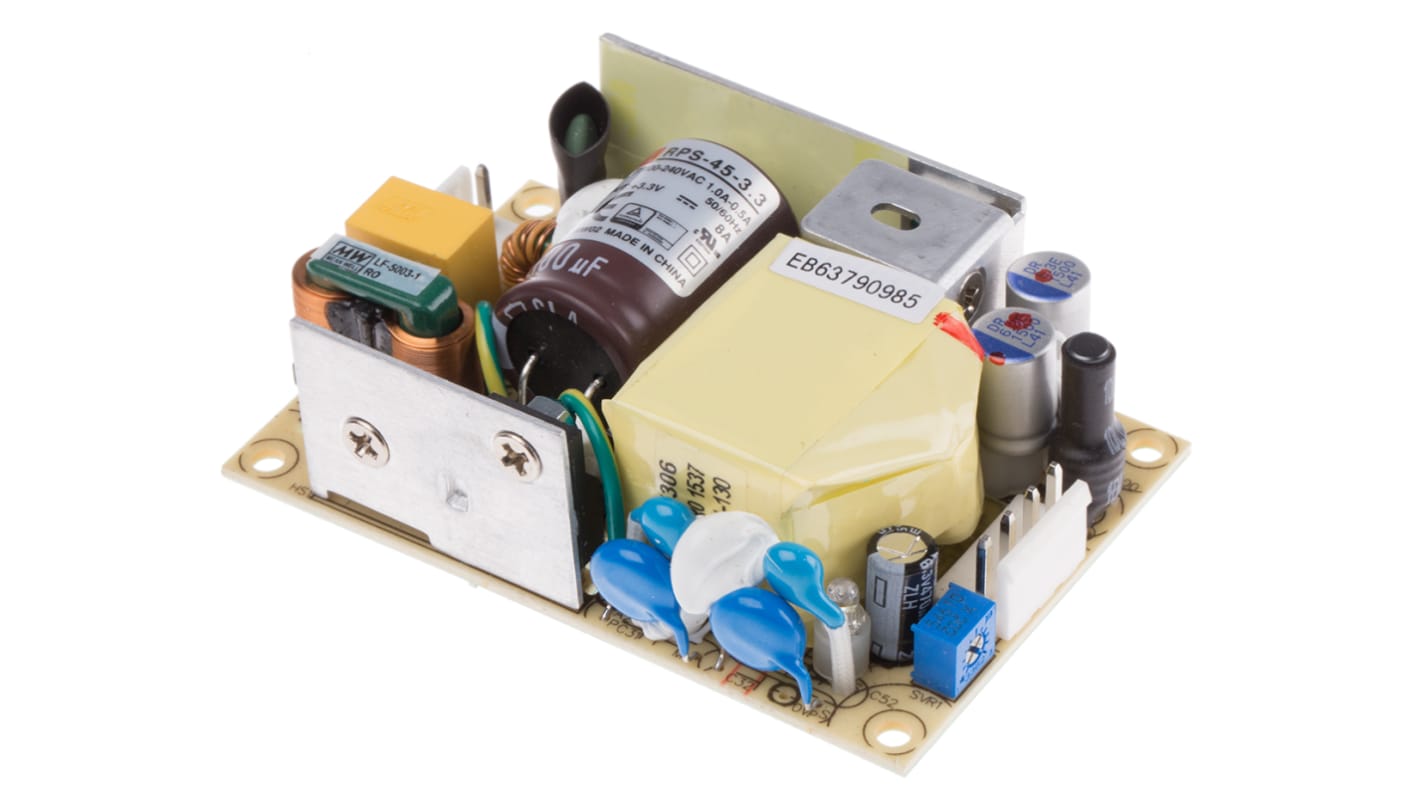 Alimentatore switching integrato MEAN WELL RPS-45-3.3, 26W, ingresso 80 → 264V ca, uscita 3.3V cc, 8A