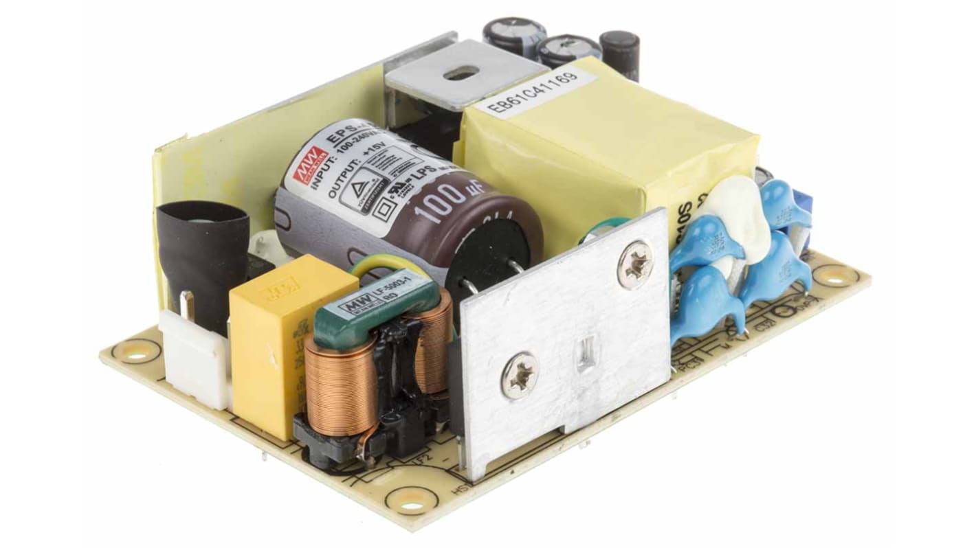 Alimentation à découpage, MEAN WELL 45W, 1 sortie à 15V c.c. 3A