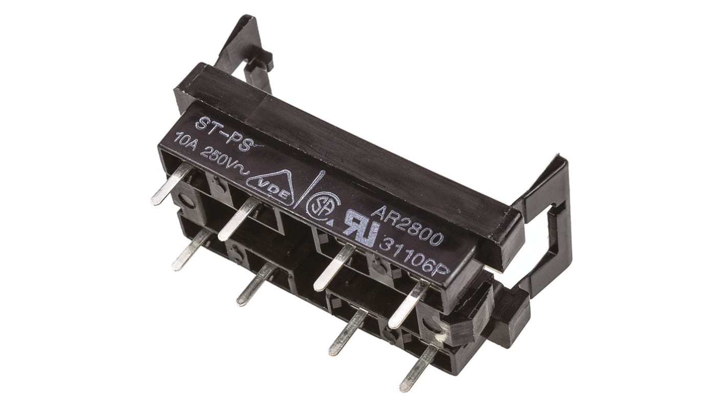 Panasonic ST 8 Pin 380V ac PCB Mount Relay Socket, for use with ST Series