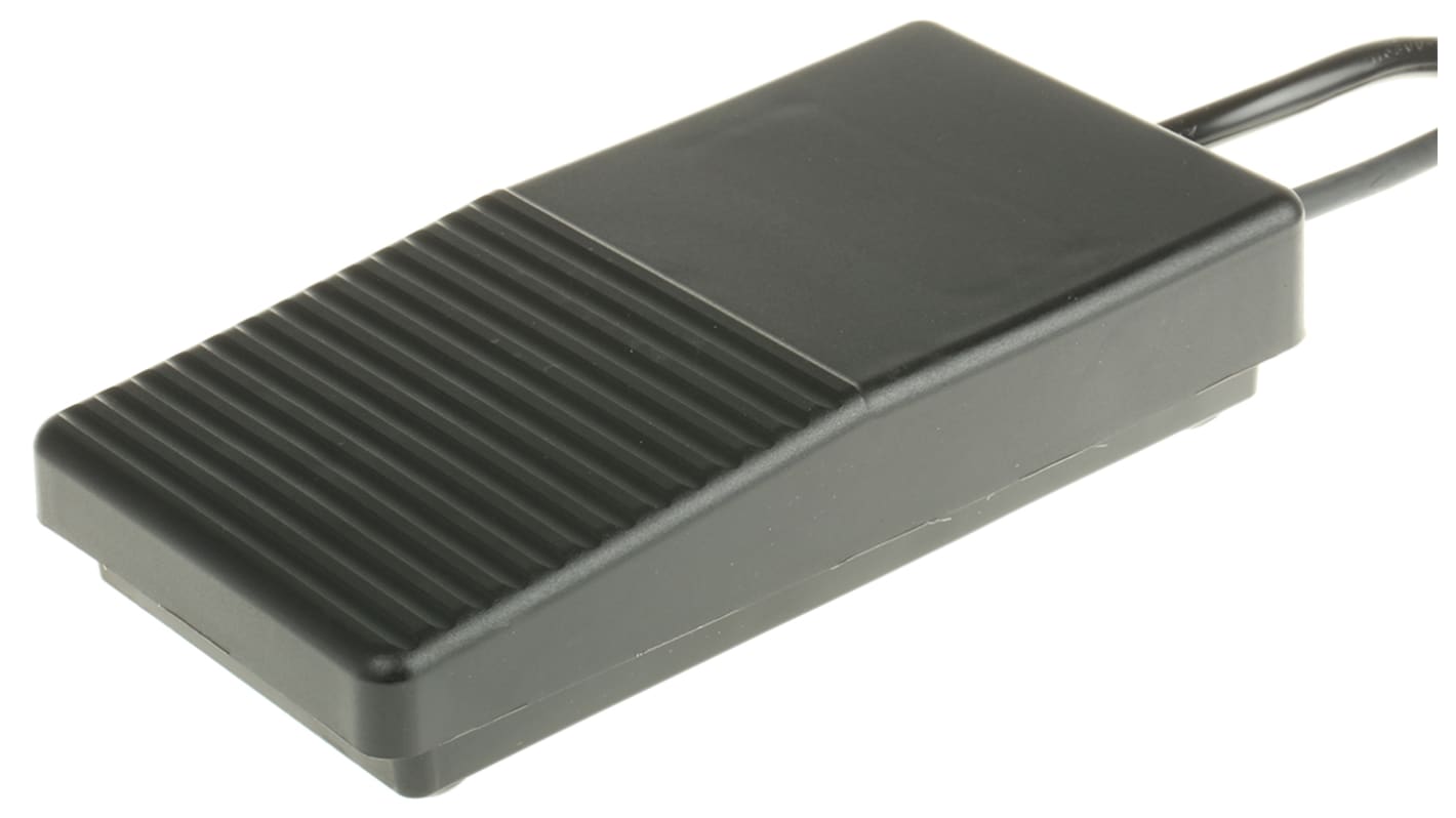 Interruptor de pedal, Contacto DPST, 6 A a 250 V ac, 250V, Momentáneo On-Off