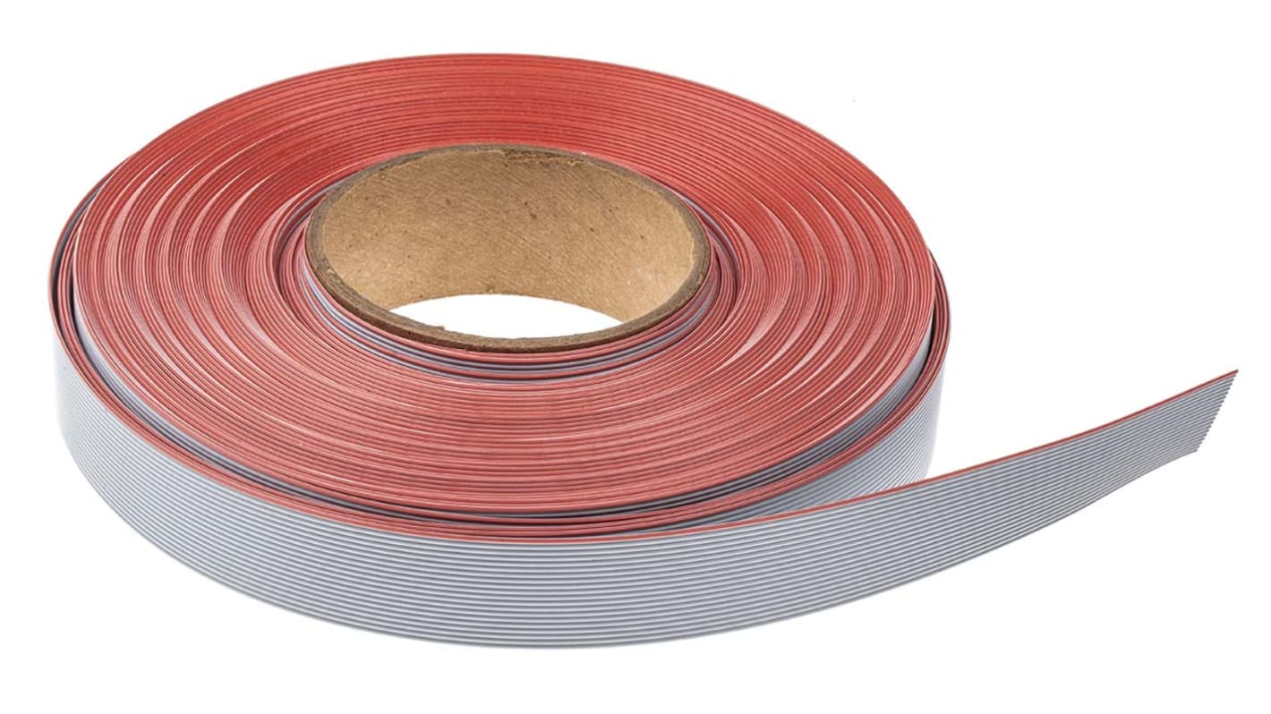 Grey flat ribbon cable awg28 1. кабель плоский или круглый. ленточный провод. лента dupont type 100 м. пассу проволока.