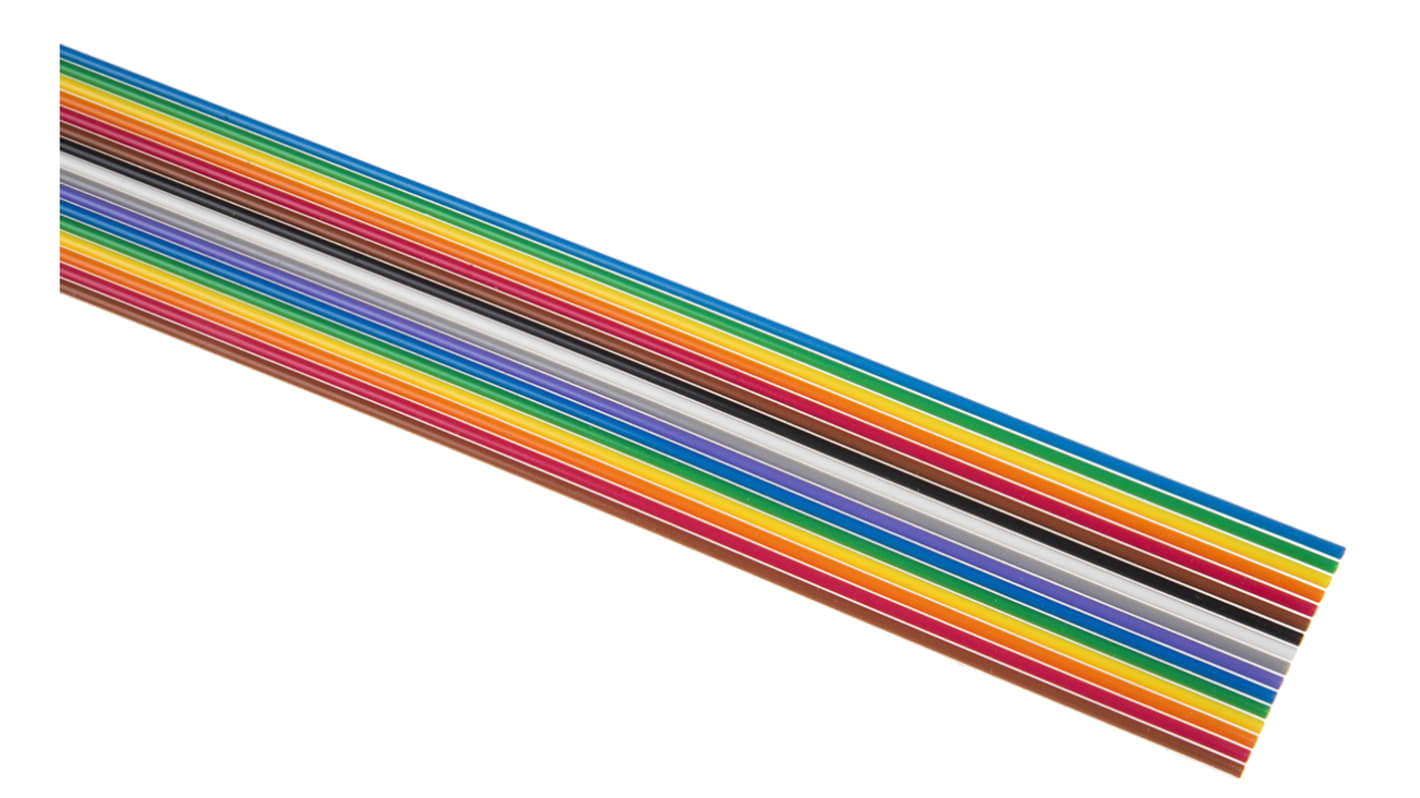 Cable plano 3M 3302 de 16 conductores, paso 1.27mm, long. 30m, anch. 20,32 mm