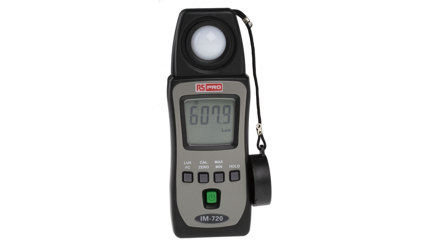 RS PRO IM720 Light Meter, 400lx to 400000lx, ±3 %