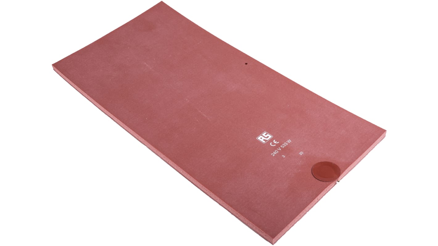 RS PRO Silicone Heater Mat, 533 W, 200 x 400mm, 240 V ac