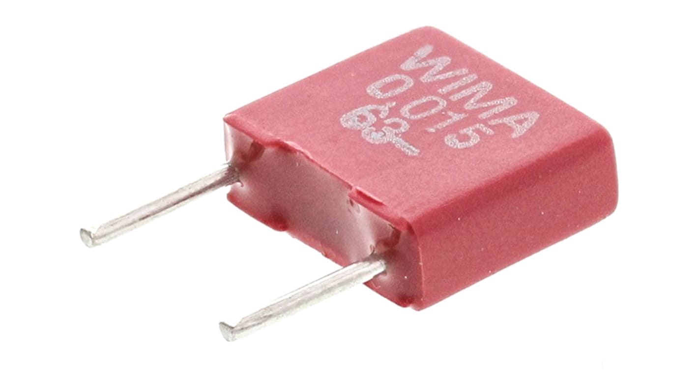 WIMA MKS2 Polyester Film Capacitor, 40 V ac, 63 V dc, ±10%, 15nF, Through Hole