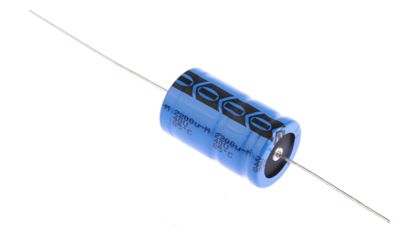 Vishay 021 ASM, THT Aluminium-Elektrolyt Kondensator 2200μF ±20% / 40V dc, Ø 18mm x 30mm, +85°C