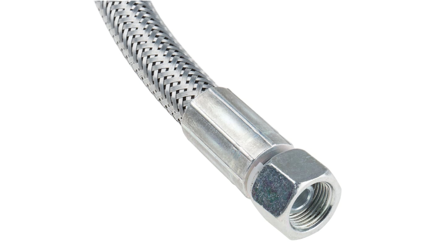 RS PRO 2000mm Galvanized Steel Wire Hydraulic Hose Assembly, 155bar Max Pressure