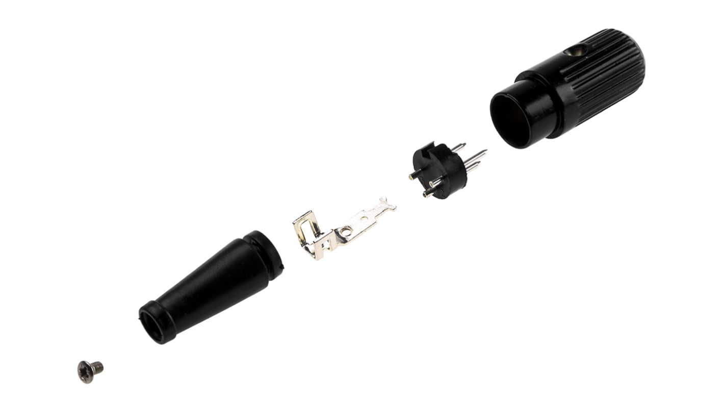 Connecteur DIN RS PRO, 3 contacts, Mâle, Montage sur câble, A sertir